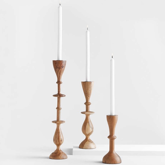 Crate & Barrel Vantaa Natural Taper Individual Holder 9.25" NWT - Picture 3 of 10